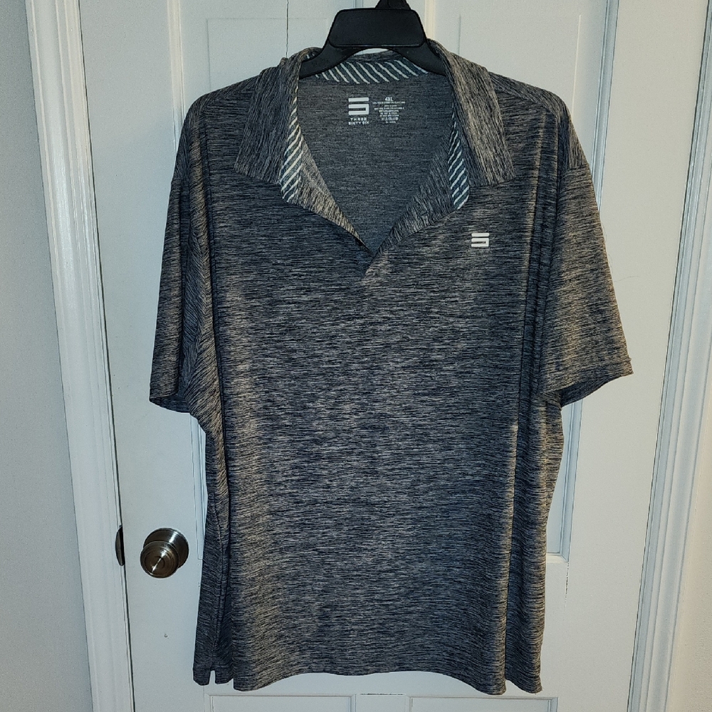 Gray Short Sleeve Polo Shirt